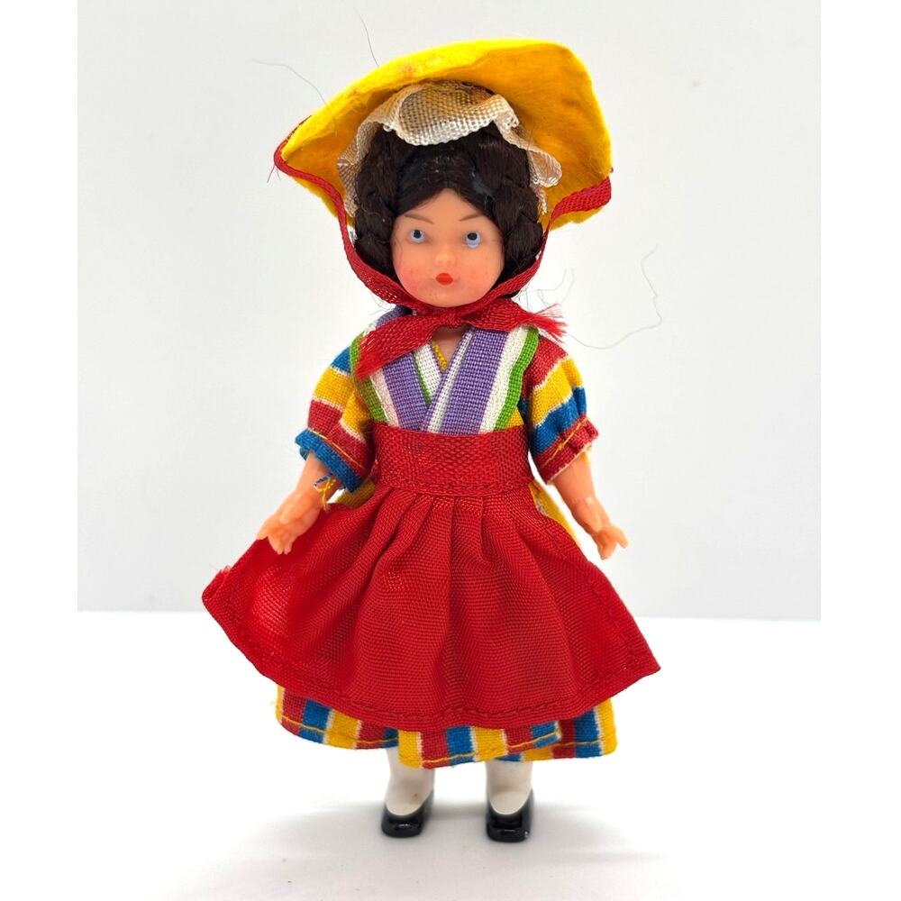 Vintage 1950's European National Costume Souvenir Doll, Italy or Spain - Small